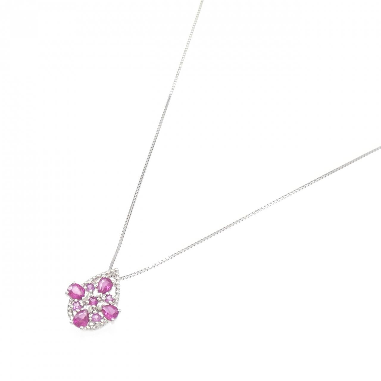 PT ルビー ネックレス 0.50CT