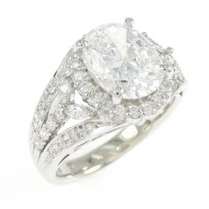 【リメイク】PT900 ダイヤモンド リング 2.12CT D  VVS1 オーバルカット
