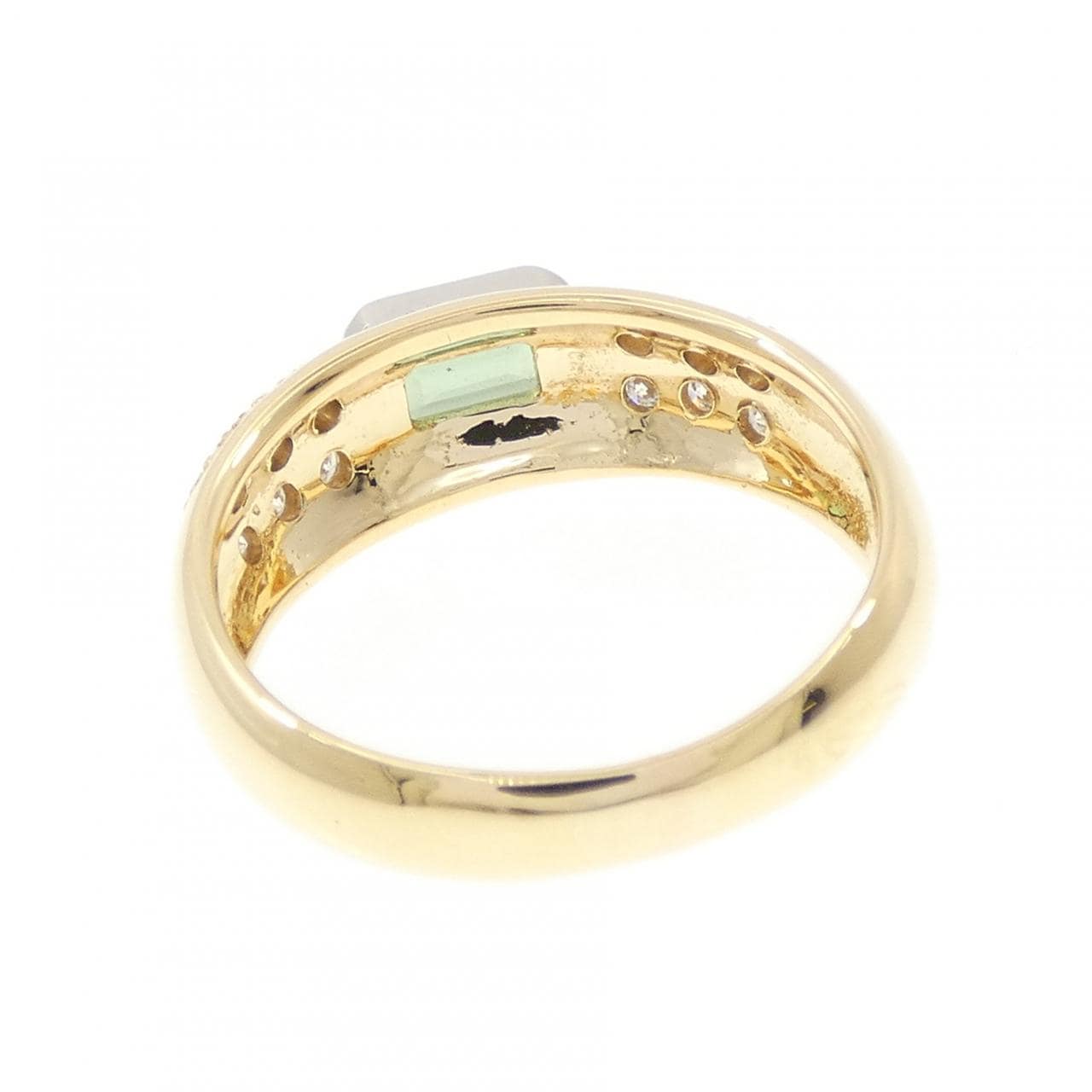 K18YG/PT900 トルマリン リング 0.50CT