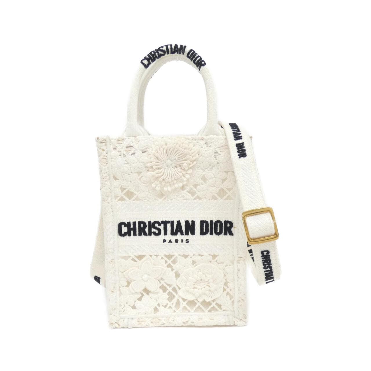 Christian DIOR D-LACE DIOR Book Tote Mini Vertical Bag S5555CEAX Bag