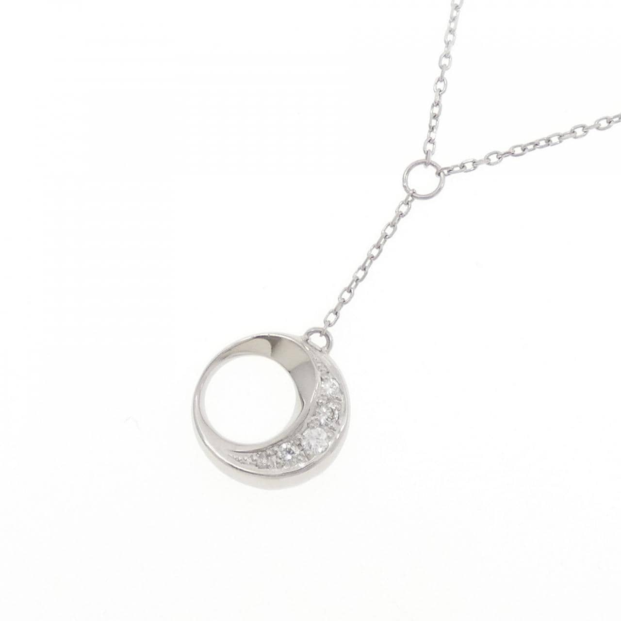 PT850 ムーン ダイヤモンド ネックレス 0.05CT