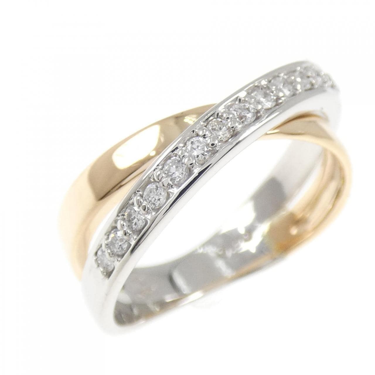 PT900/K18PG ダイヤモンド リング 0.20CT