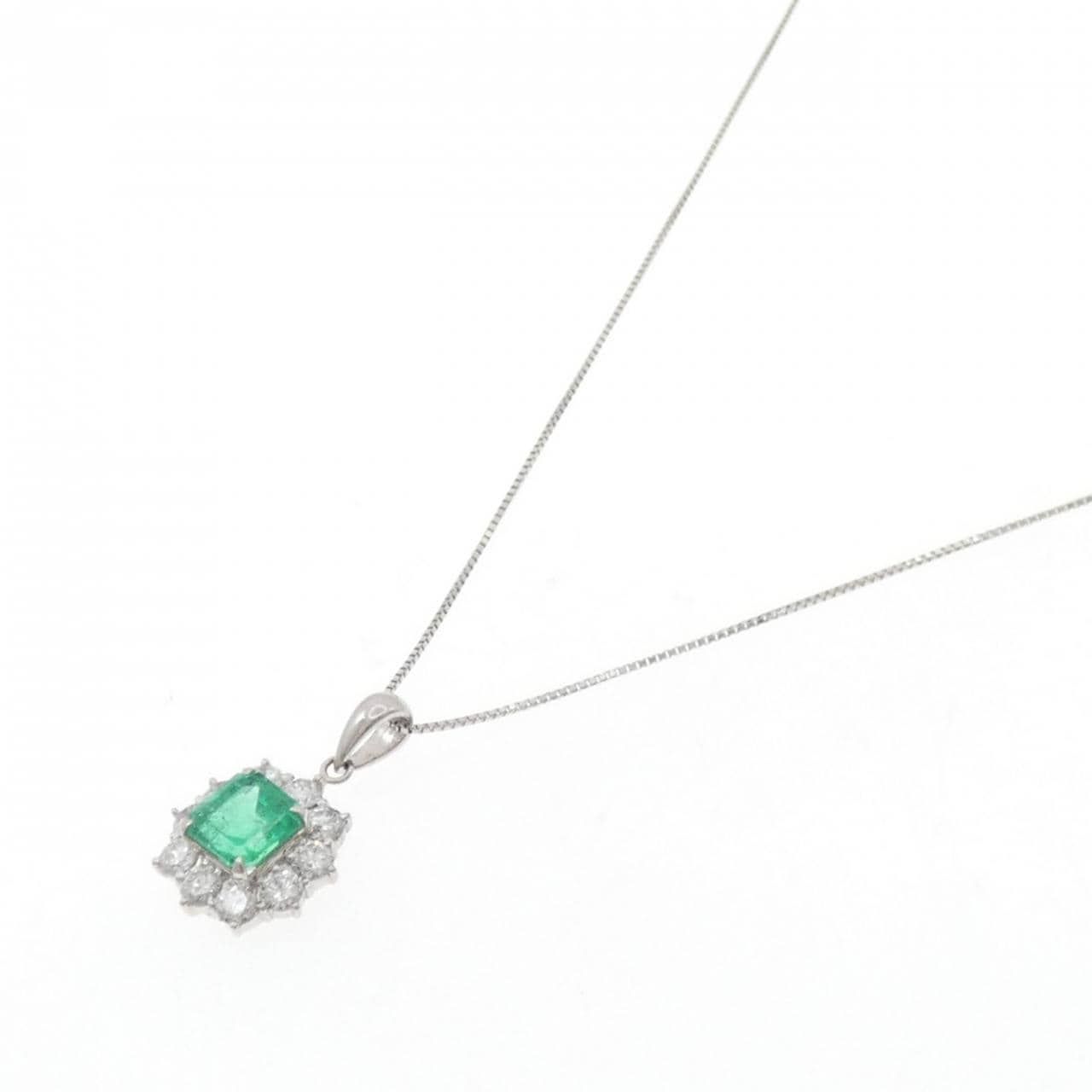 PT900/PT850 エメラルド ネックレス 1.87CT