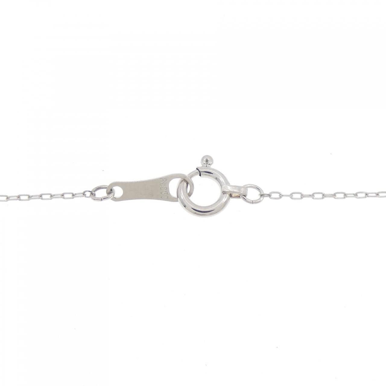 PT900/PT850 フラワー ダイヤモンド ネックレス 0.30CT