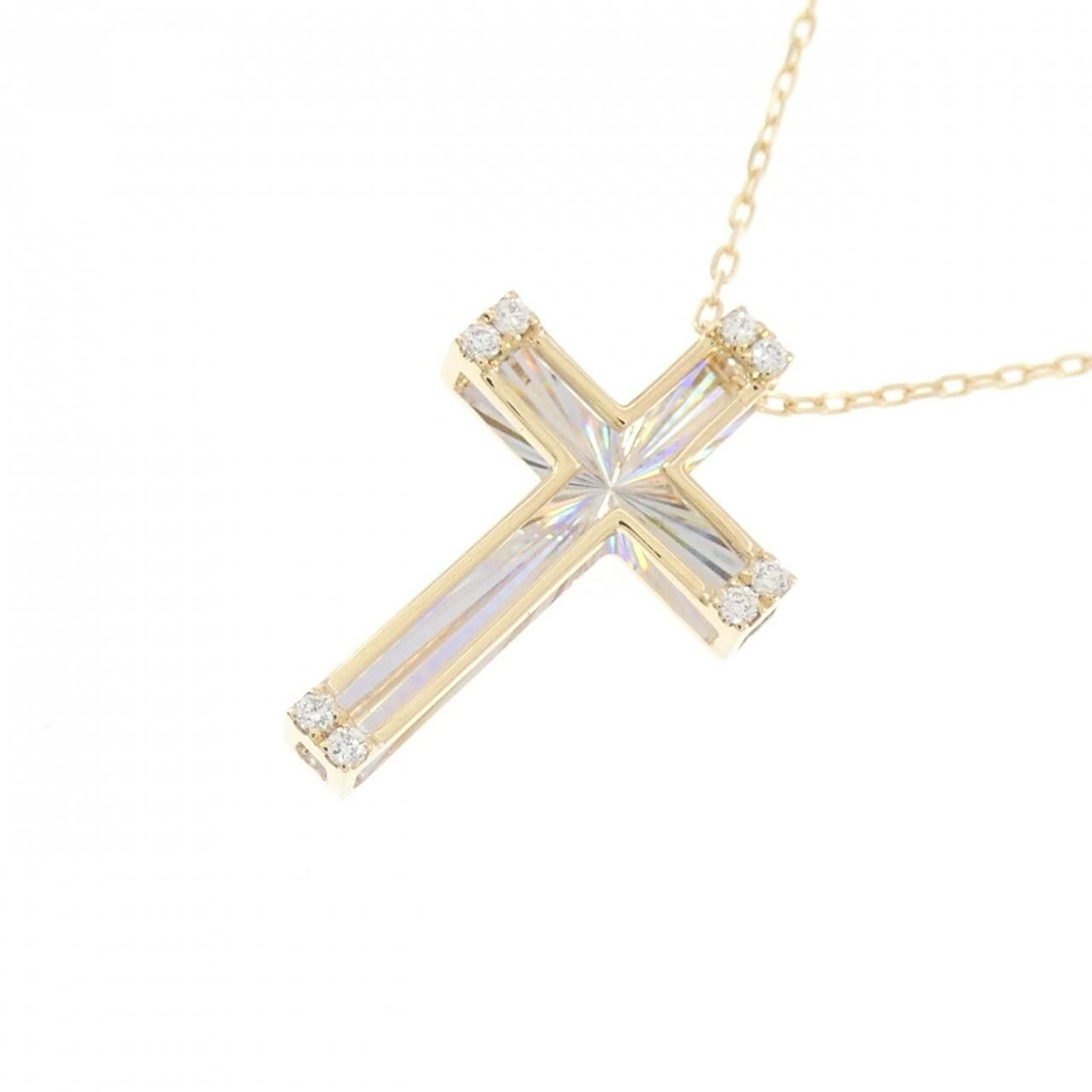 【新品】K18YG/K18WG ダイヤモンド ネックレス 0.03CT