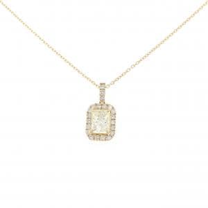 【新品】K18YG ダイヤモンド ネックレス 0.634CT VLY VS1 ファンシーカット