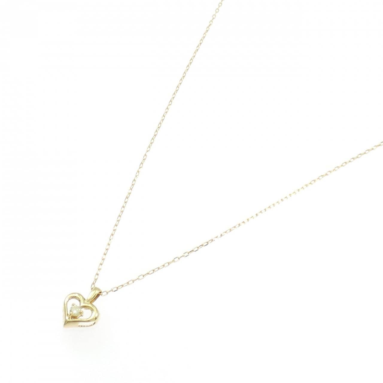 K18YG ハート ダイヤモンド ネックレス 0.05CT