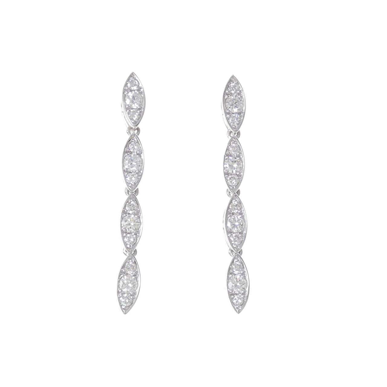 K18WG ダイヤモンド ピアス 0.88CT