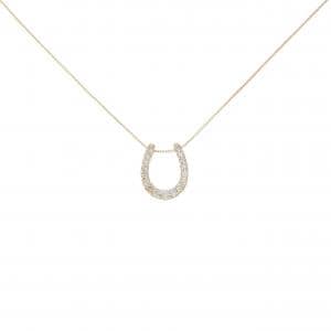 K18YG ホースシュー ダイヤモンド ネックレス 0.20CT