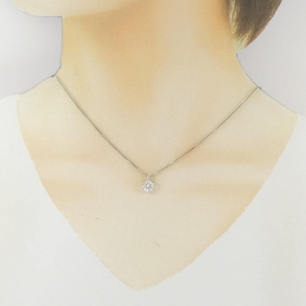 PT900/PT850 ソリティア ダイヤモンド ネックレス 1.010CT