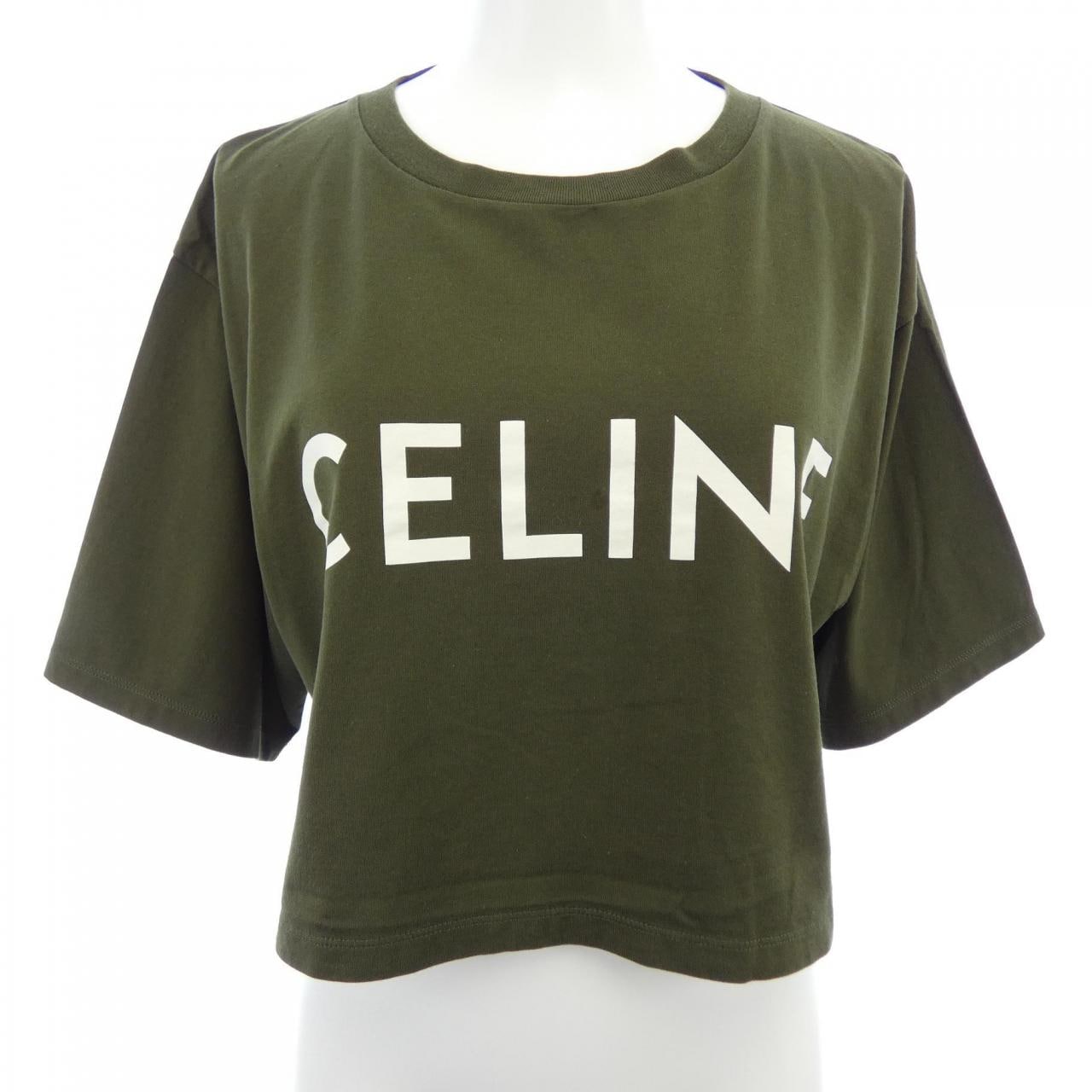 セリーヌ CELINE CELINEプリント クロップドTシャツ 2X761671Q Tシャツ