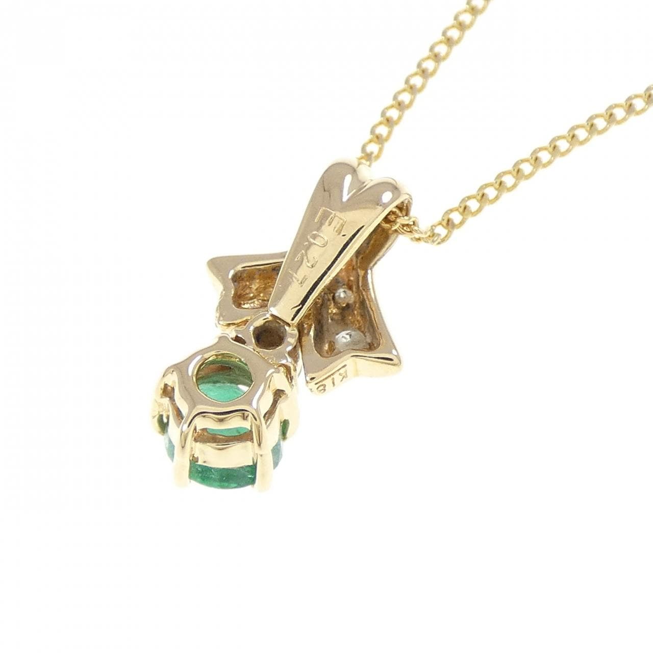 K18YG エメラルド ネックレス 0.27CT