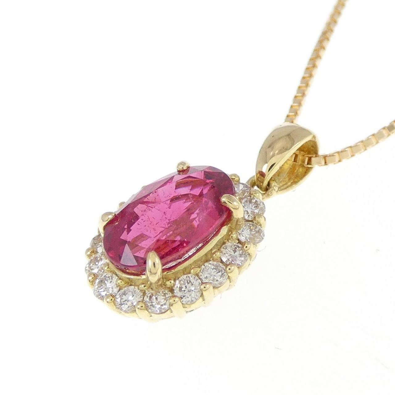 [Remake] K18YG non-heated Spinel necklace 1.61CT Made in Burma