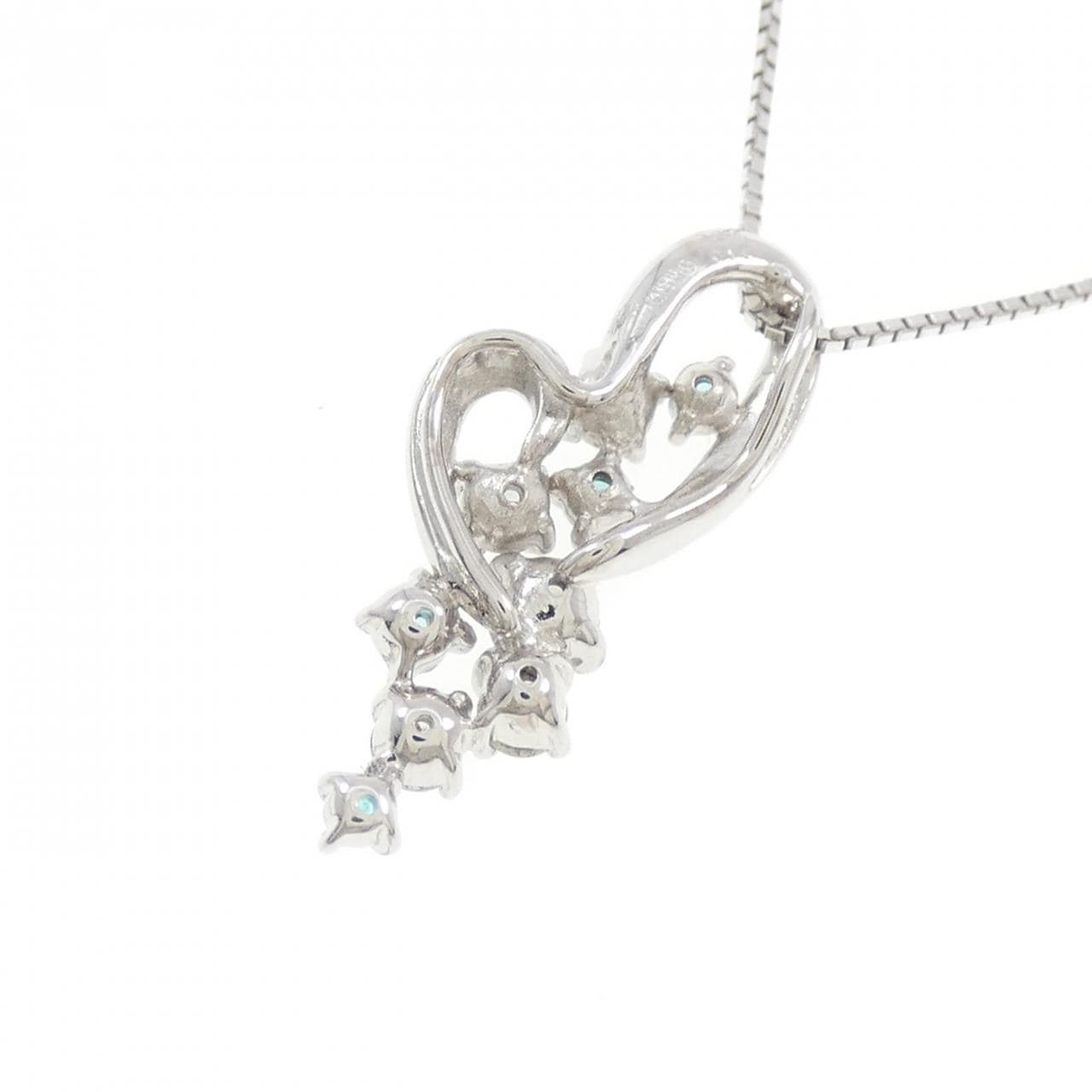 K18WG パライバトルマリン ネックレス 0.10CT