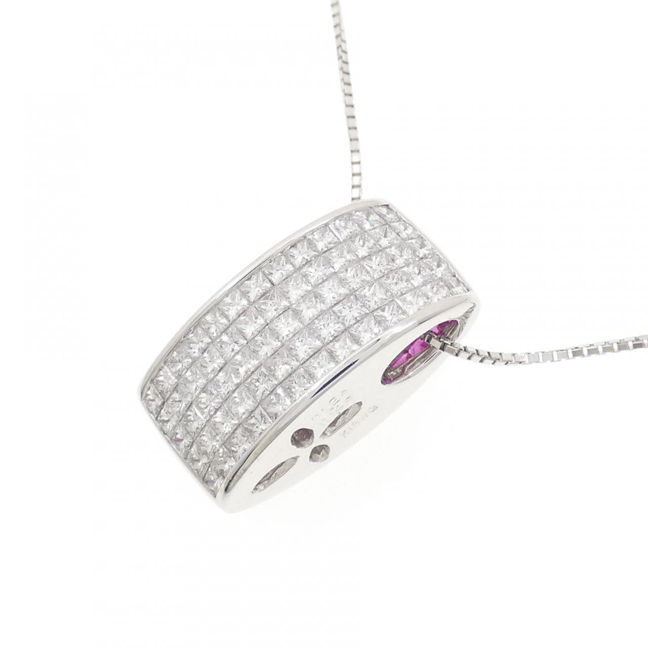 K18WG ルビー ネックレス 1.45CT