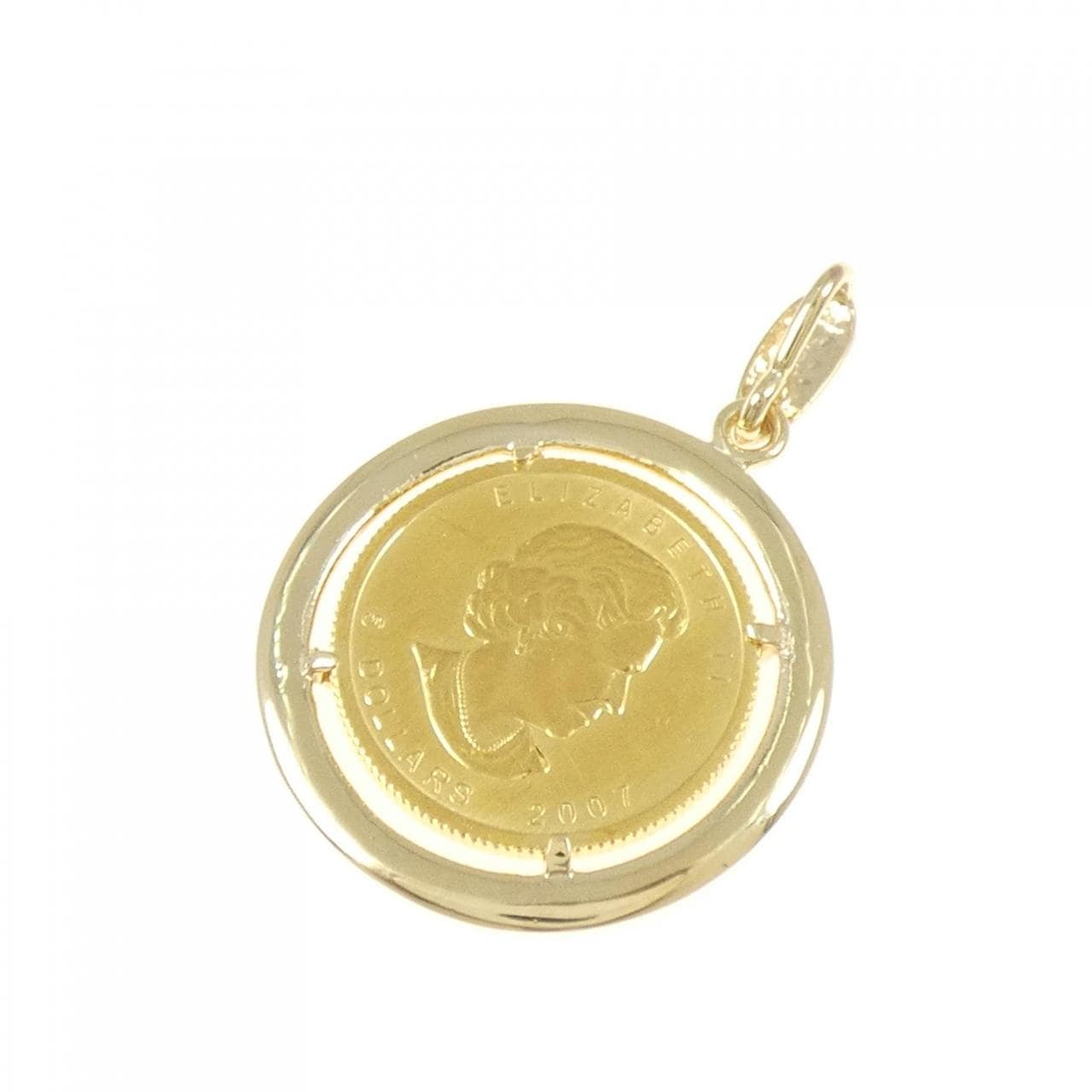 18KYG (框) 硬幣吊墜