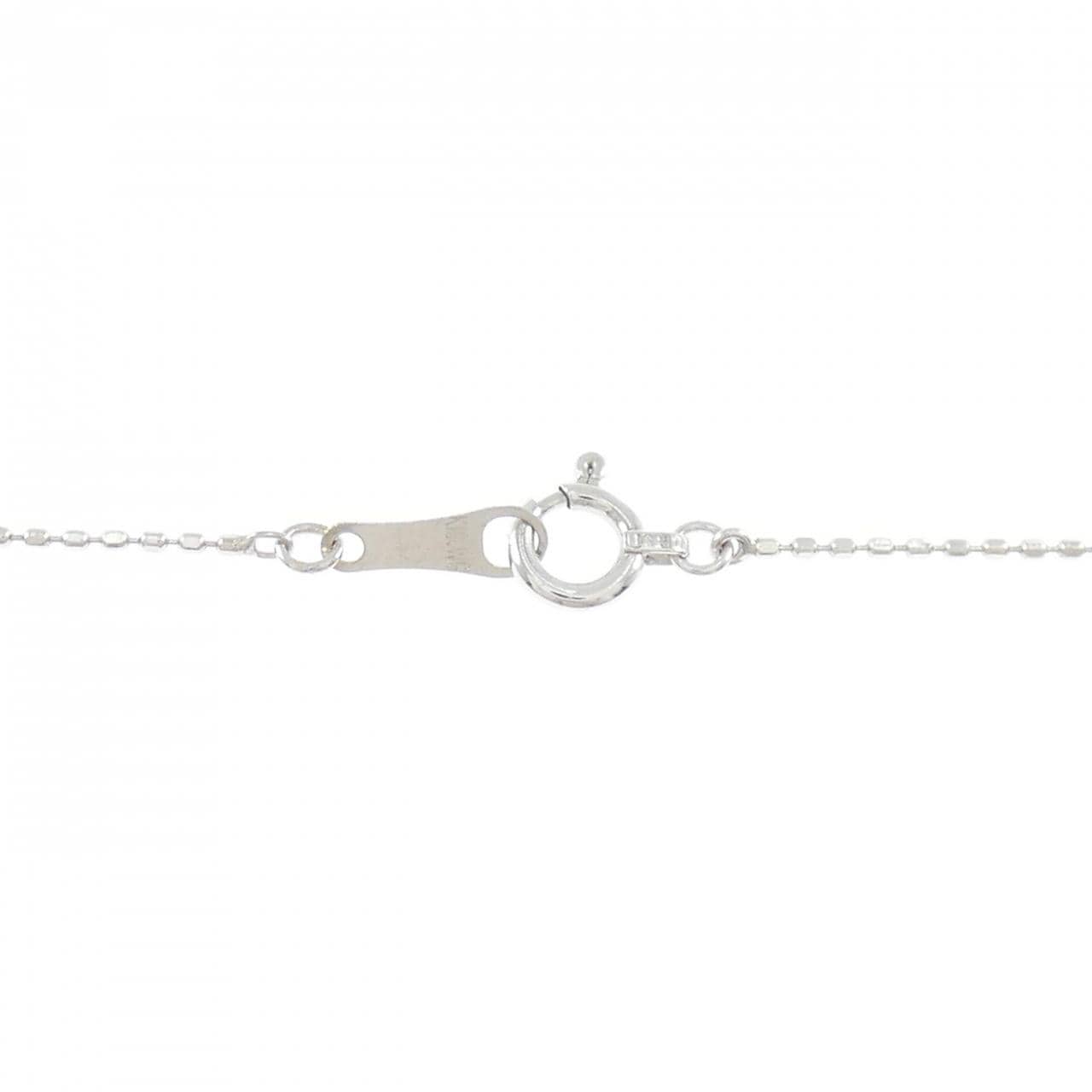 K18WG スリーストーン ダイヤモンド ネックレス 0.50CT