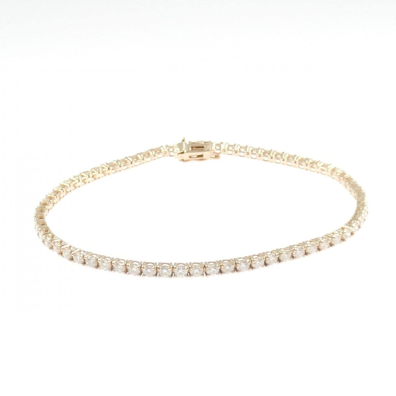 K18PG ダイヤモンド ブレスレット 3.00CT