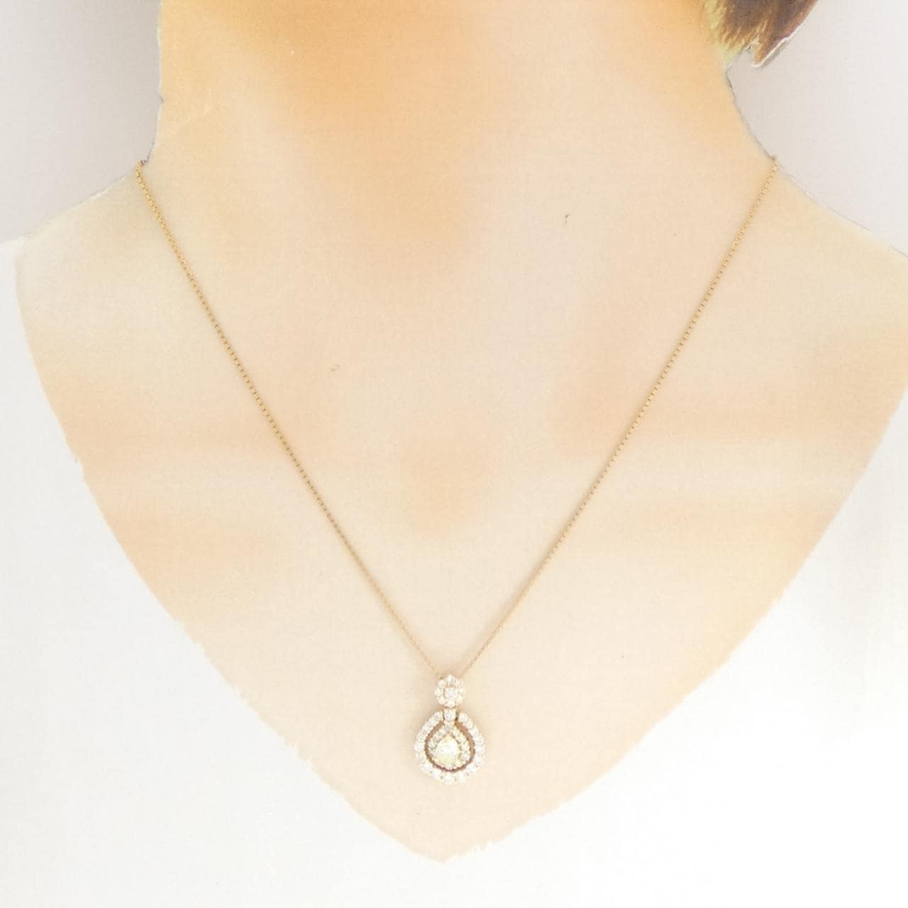 K18YG ダイヤモンド ネックレス 0.39CT