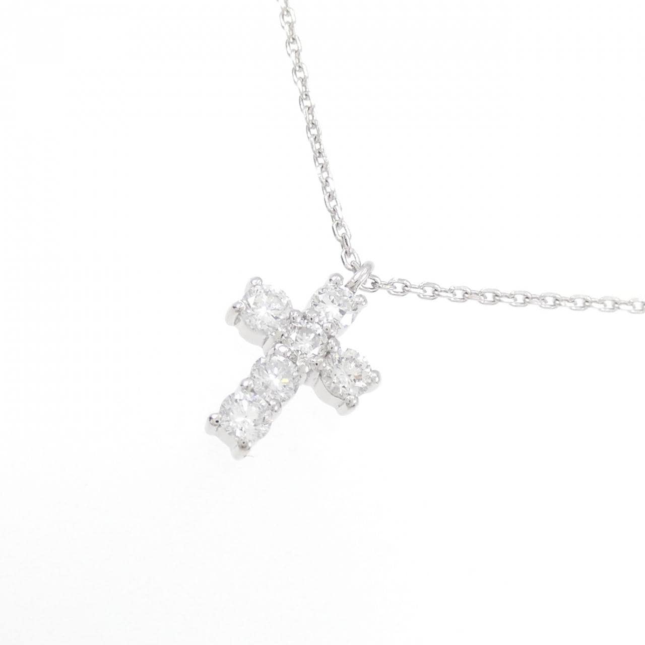 ヴァンドーム クロス ダイヤモンド ネックレス 0.30CT