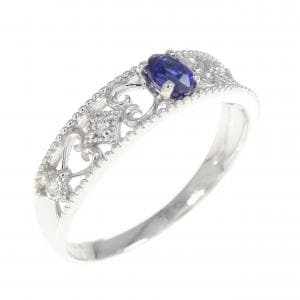 K18WG サファイヤ リング 0.28CT