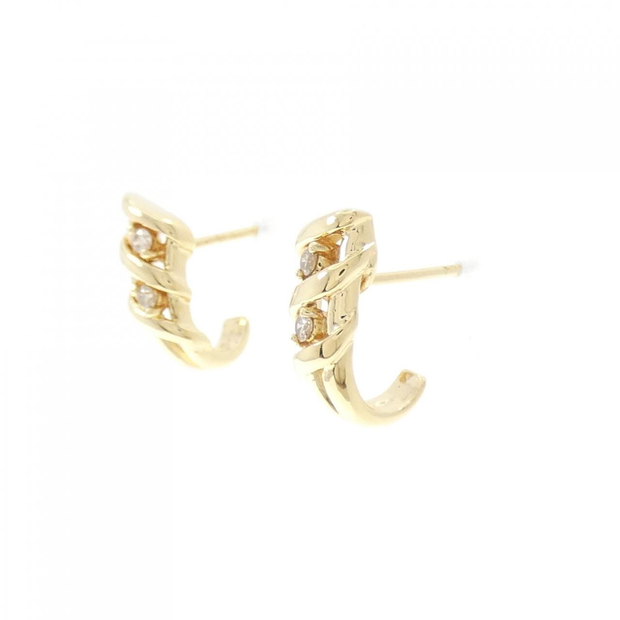 K18YG ダイヤモンド ピアス 0.10CT