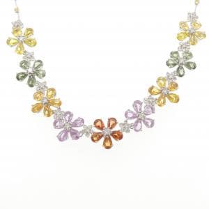 750WG サファイヤ ネックレス 23.58CT