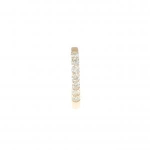 K18PG ダイヤモンド フープ ピアス 0.10CT 片耳