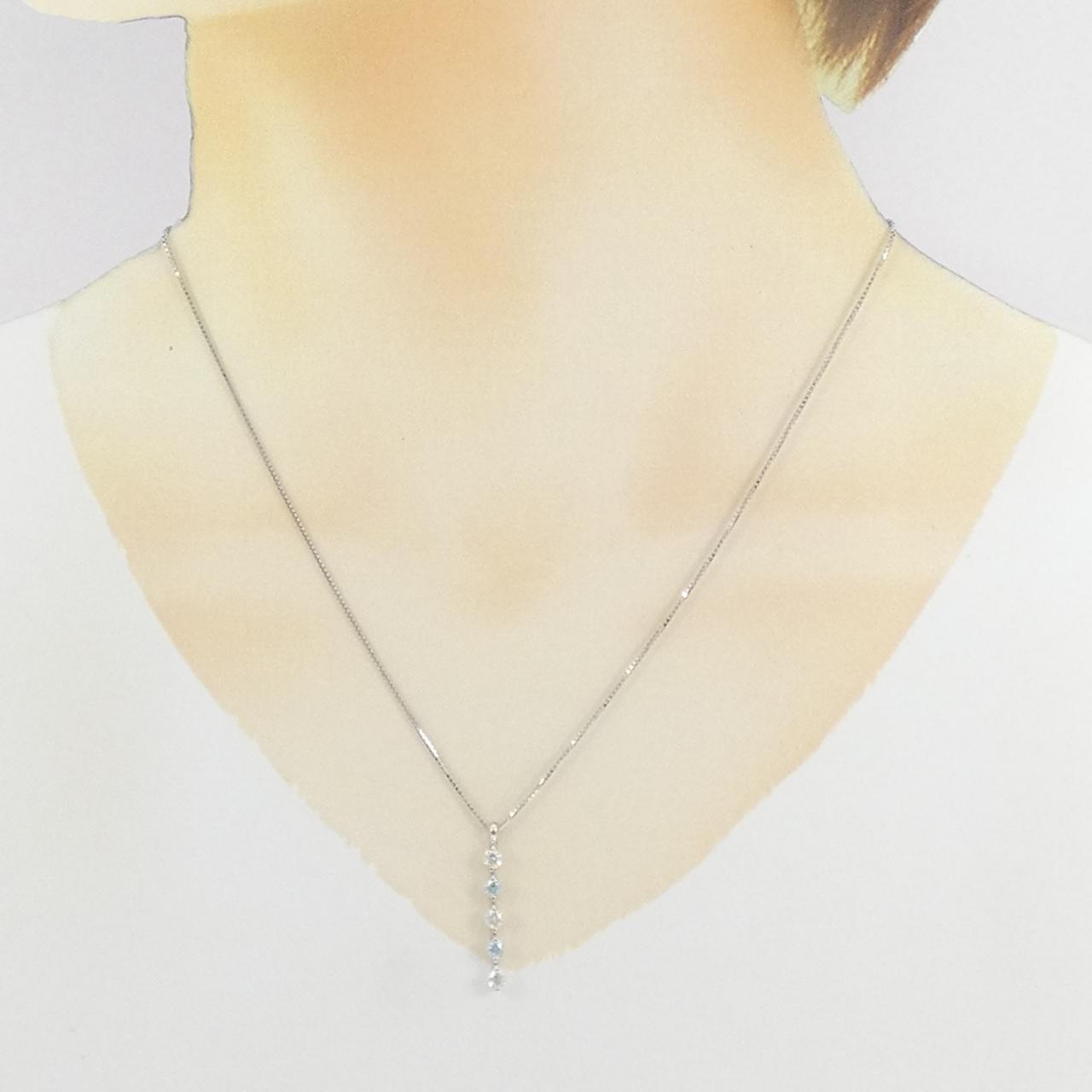 K18WG ダイヤモンド ネックレス 0.53CT