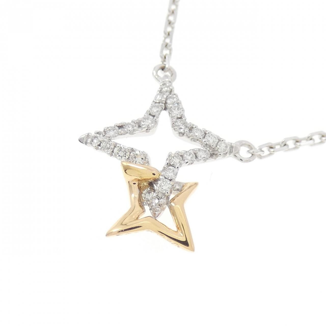 750WG/750YG ダイヤモンド ネックレス 0.10CT
