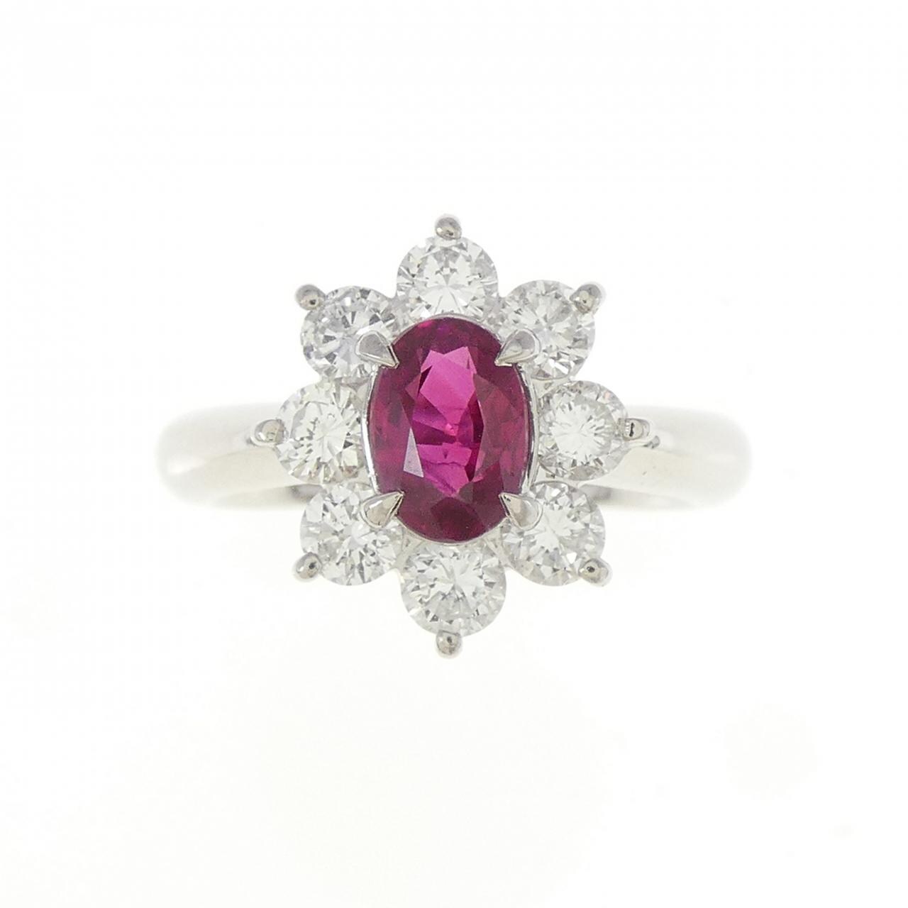 PT900紅寶石戒指0.81CT
