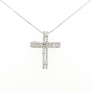 PT900/PT850 クロス ダイヤモンド ネックレス 1.02CT