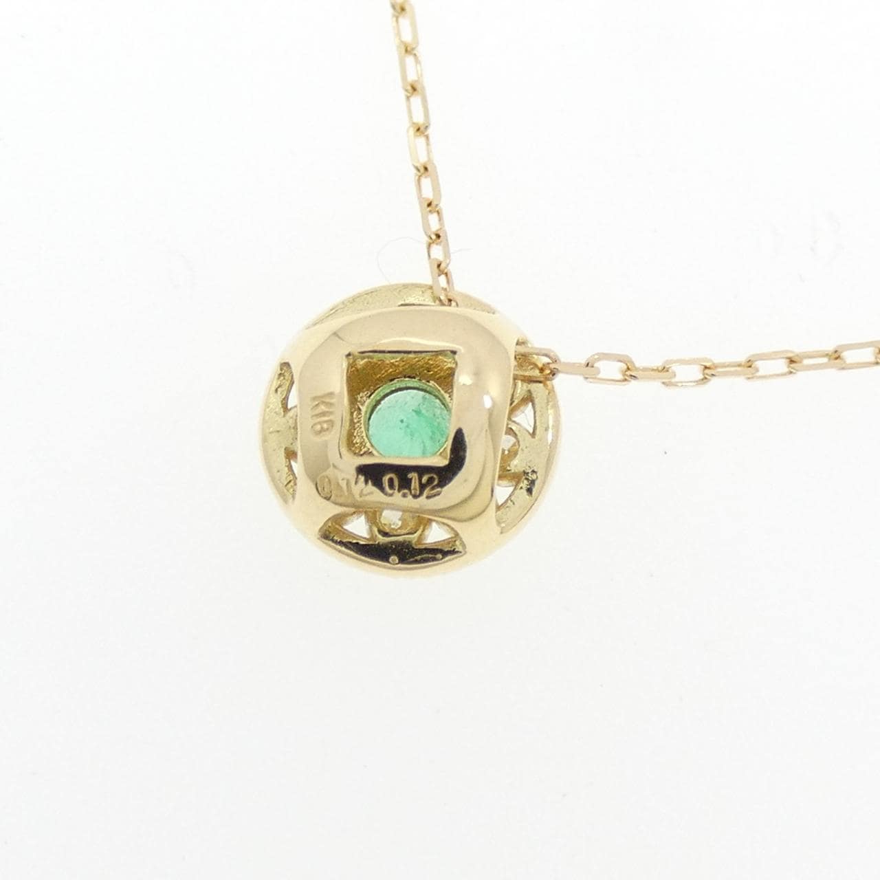 K18YG エメラルド ネックレス 0.12CT