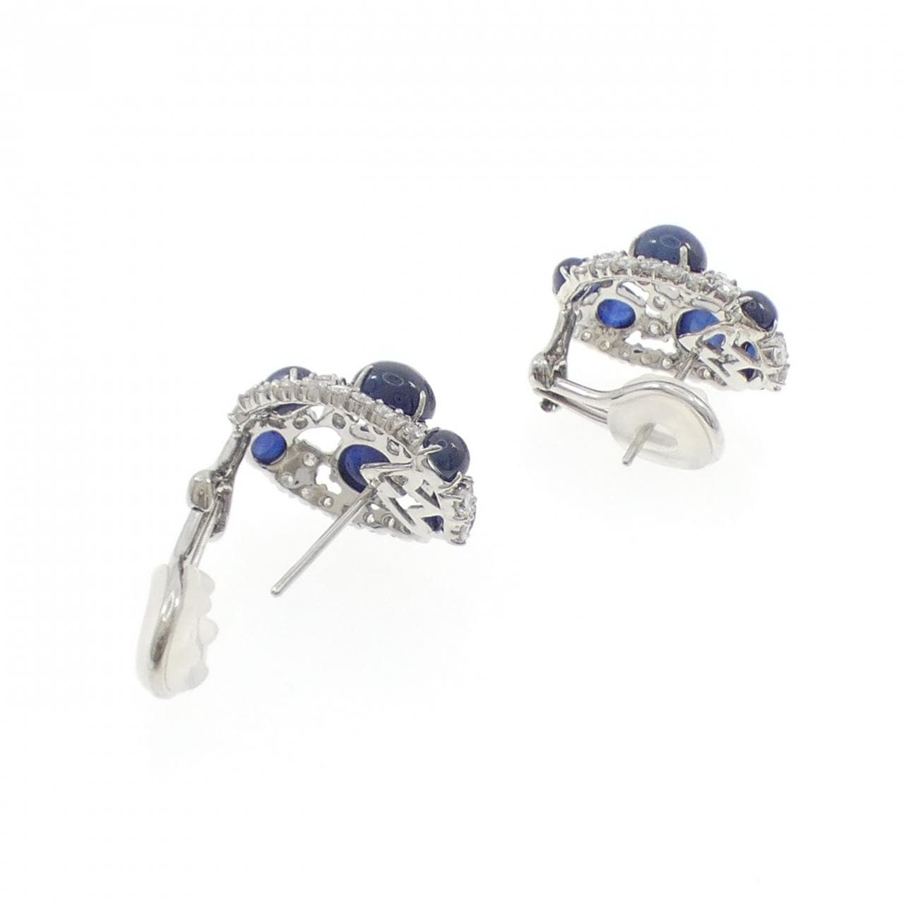 K18WG サファイヤ ピアス 9.71CT