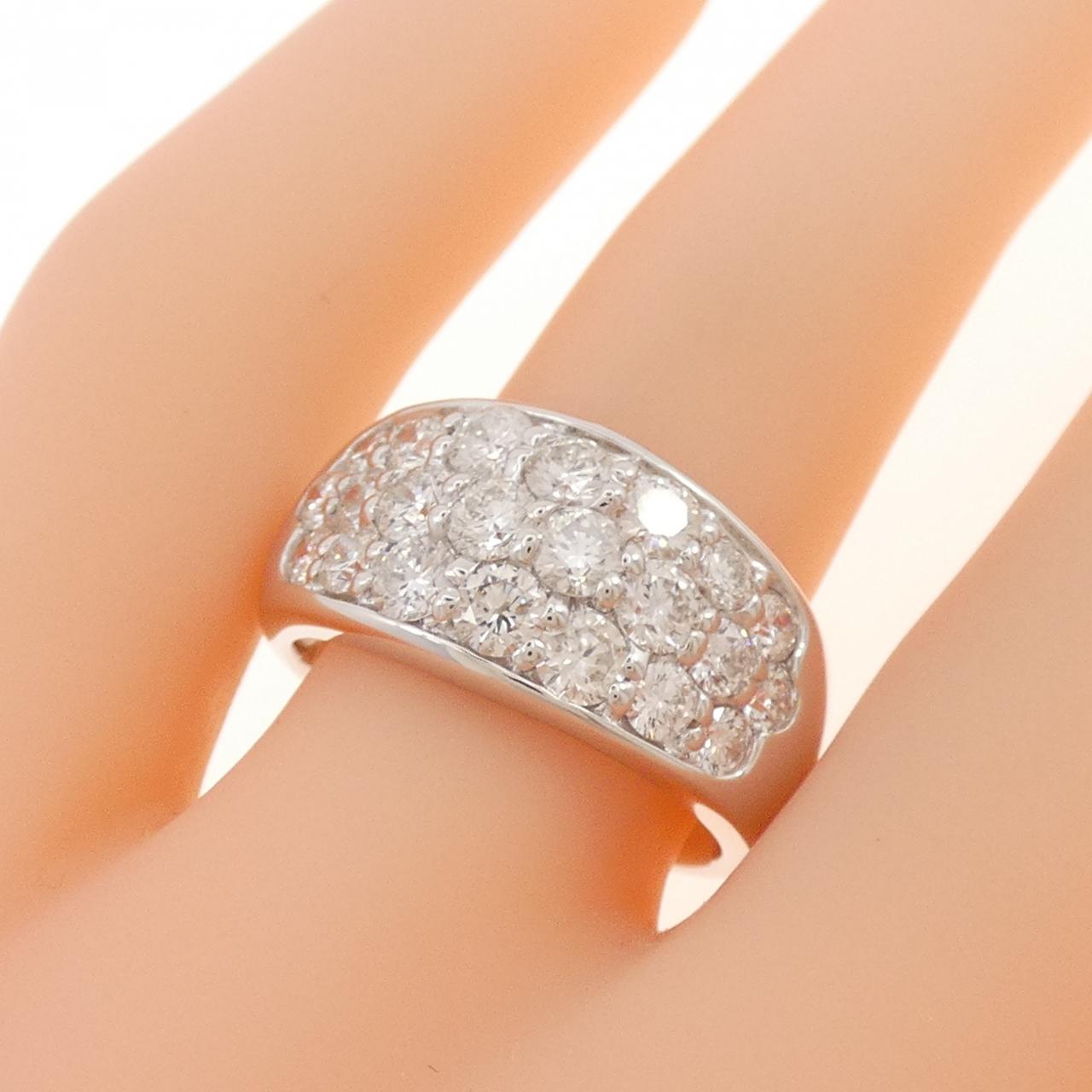 K18WG ダイヤモンド リング 1.89CT