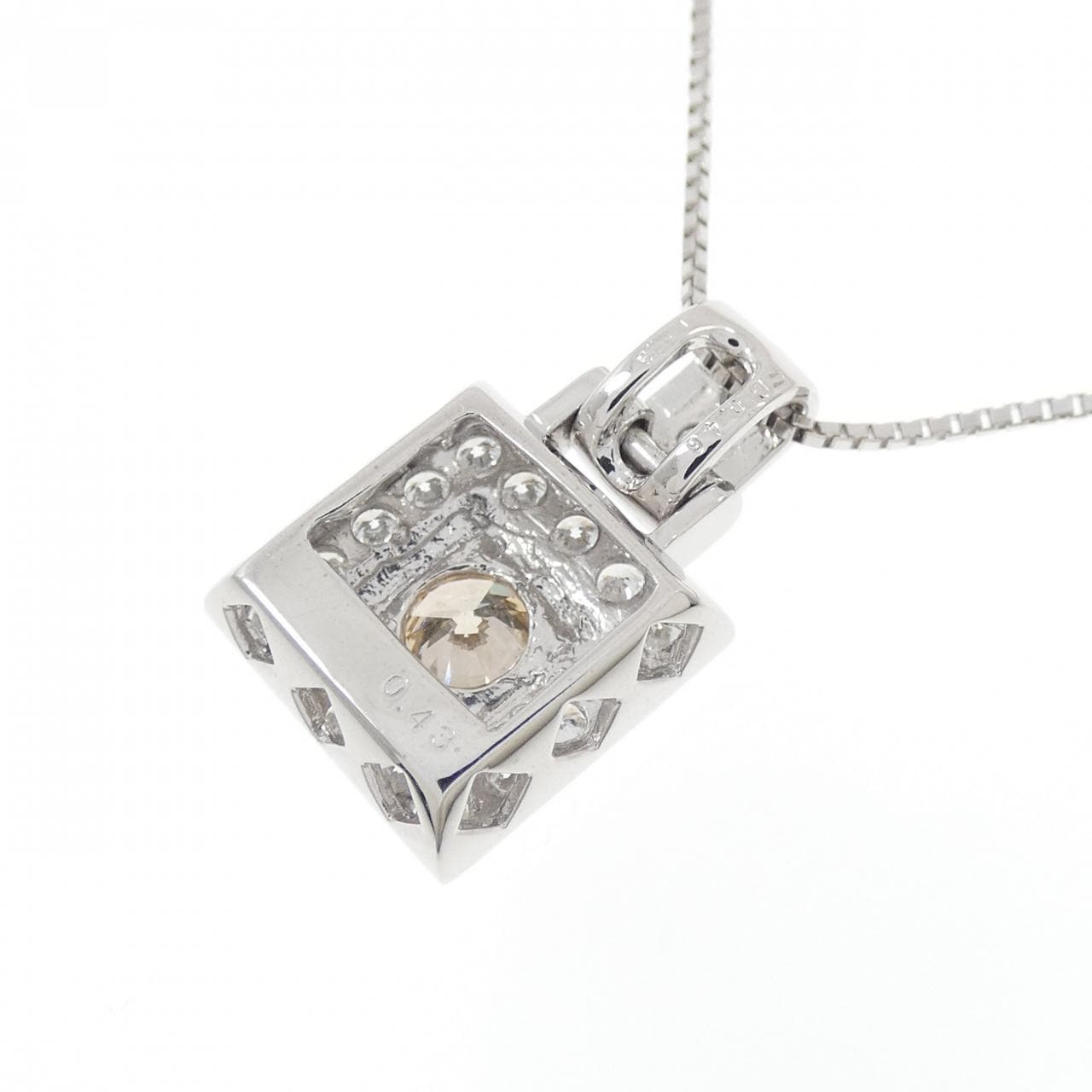K18WG ダイヤモンド ネックレス 0.46CT