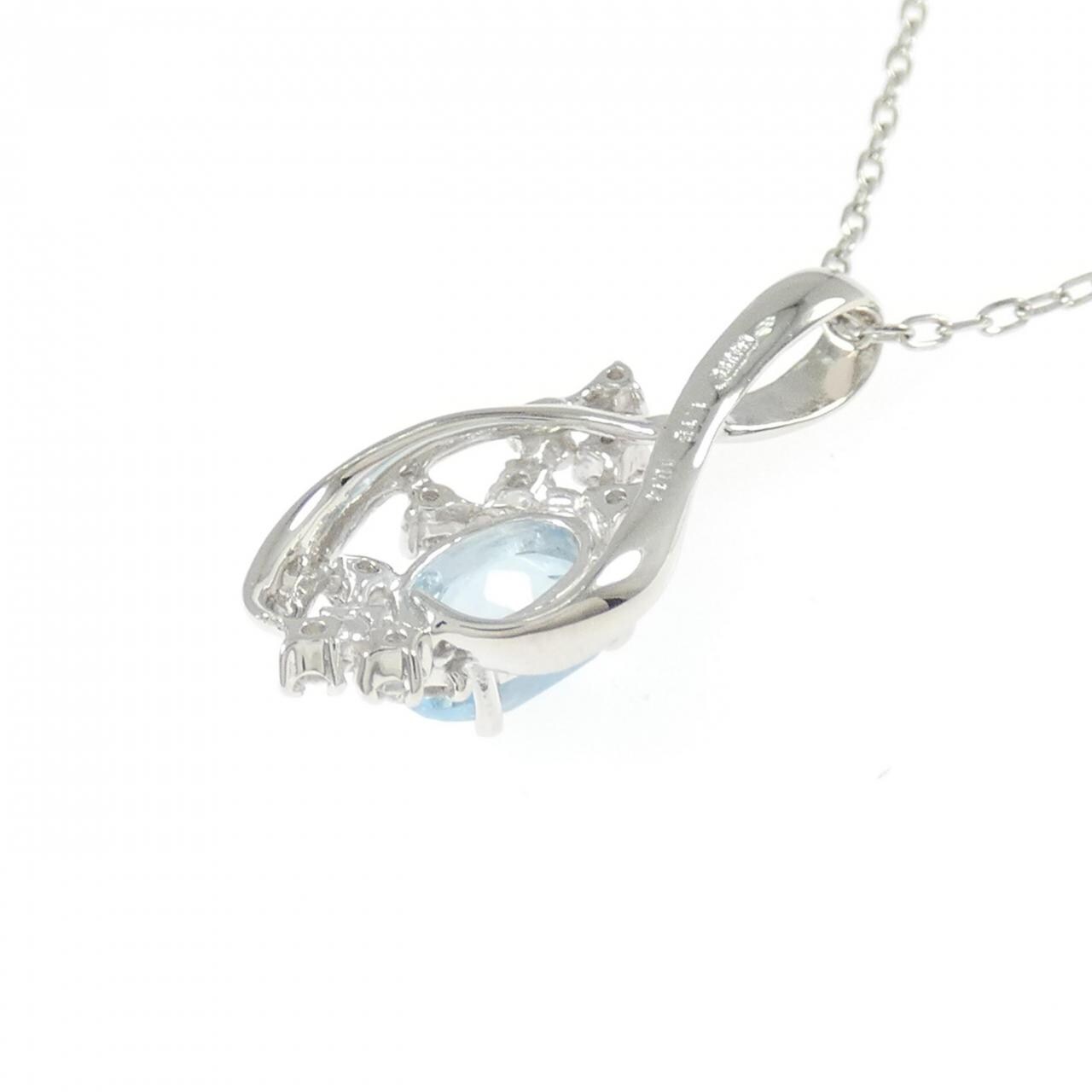 PT900/PT850 ブルートパーズ ネックレス 1.15CT