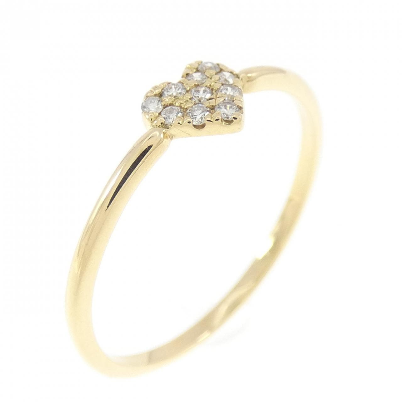 K18YG ハート ダイヤモンド リング 0.05CT
