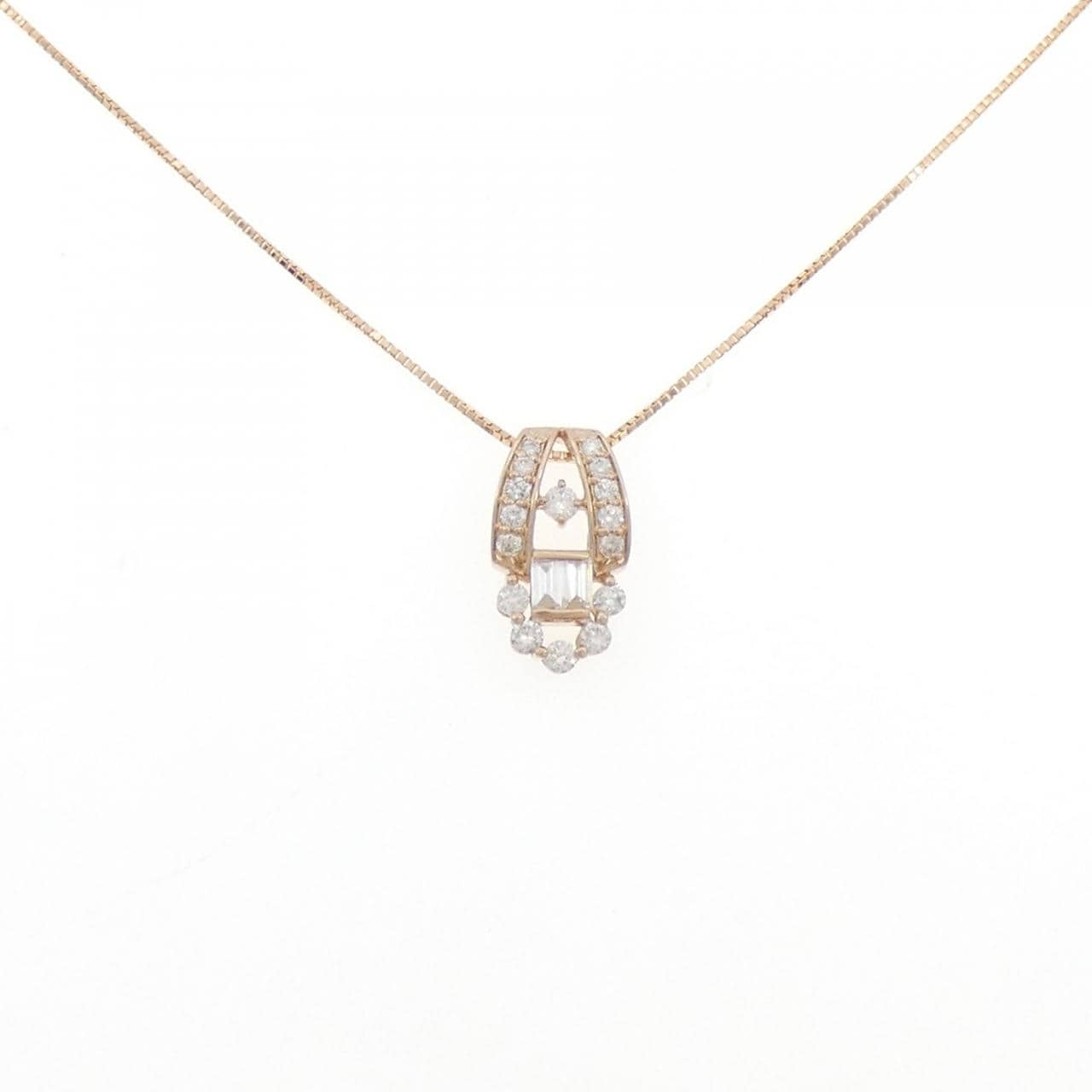 K18PG ダイヤモンド ネックレス 0.48CT