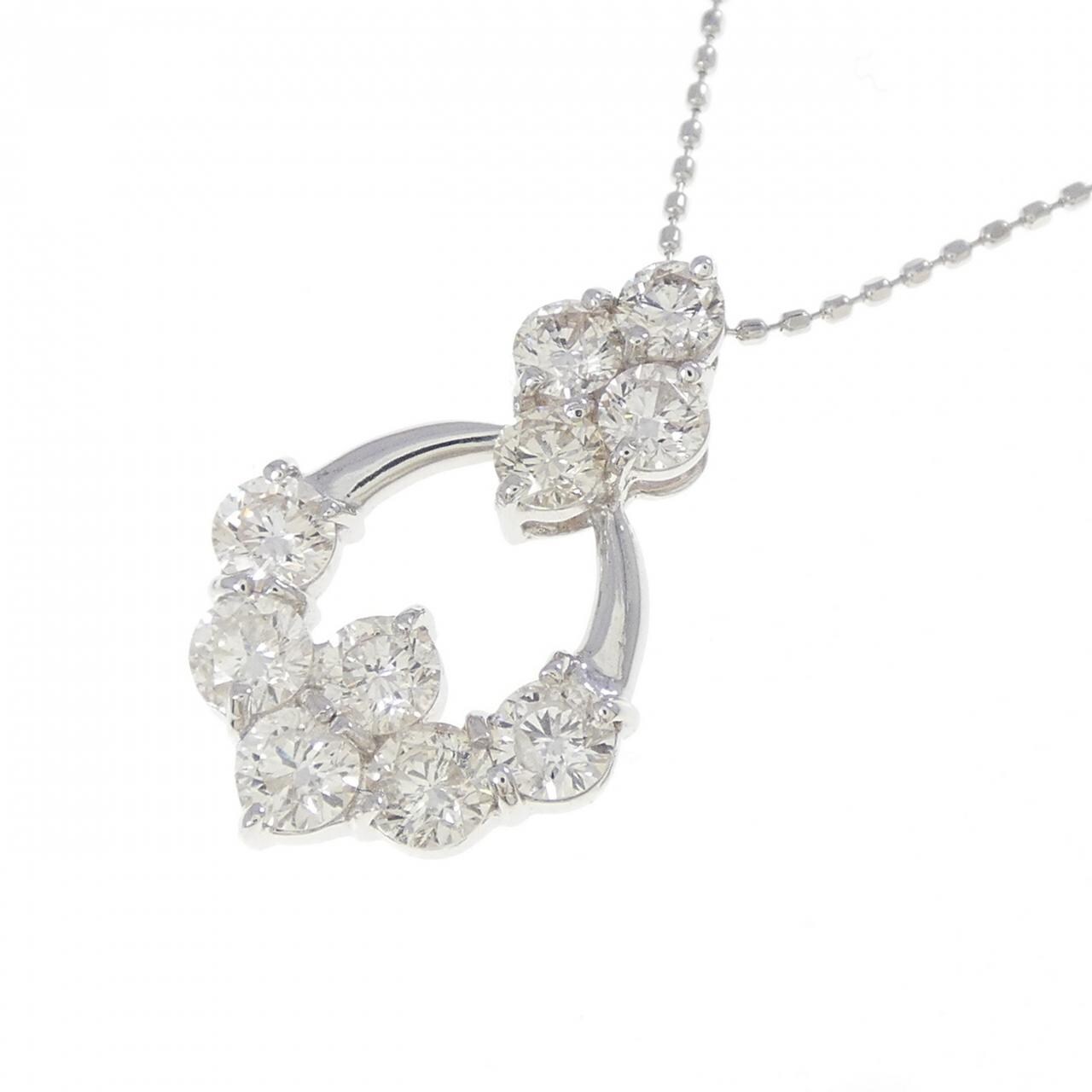 K18WG ダイヤモンド ネックレス 1.00CT