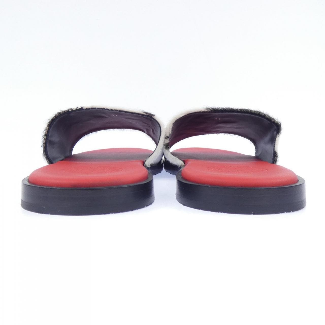 クロムハーツ CHROME HEARTS カウストライプ レッドクロスパッチ サンダル