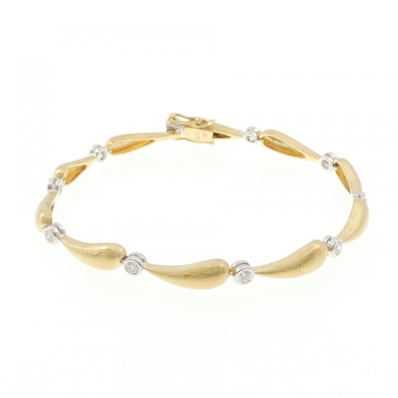 K18YG/K18WG ダイヤモンド ブレスレット 0.43CT