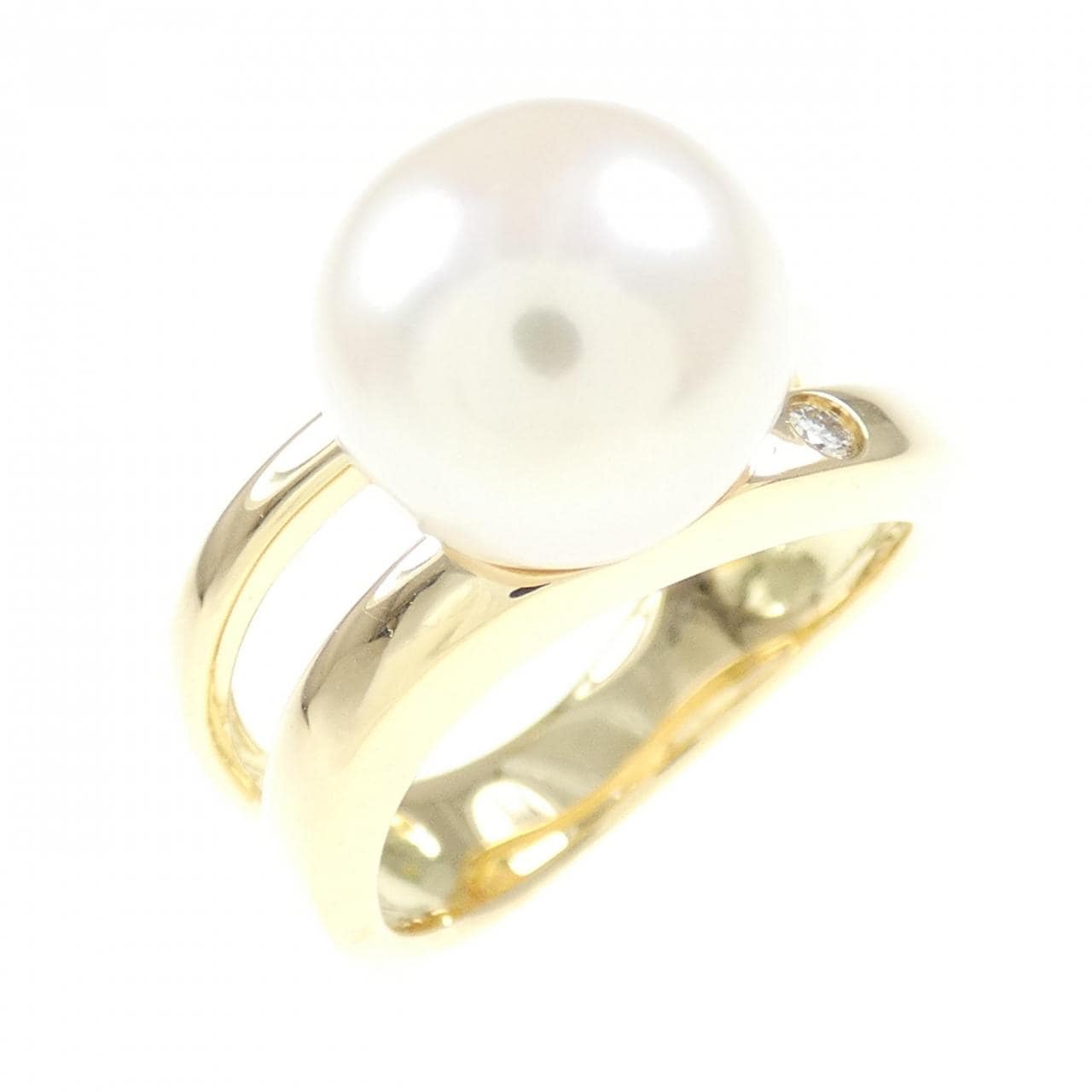 K18YG freshwater pearl ring 10.2mm