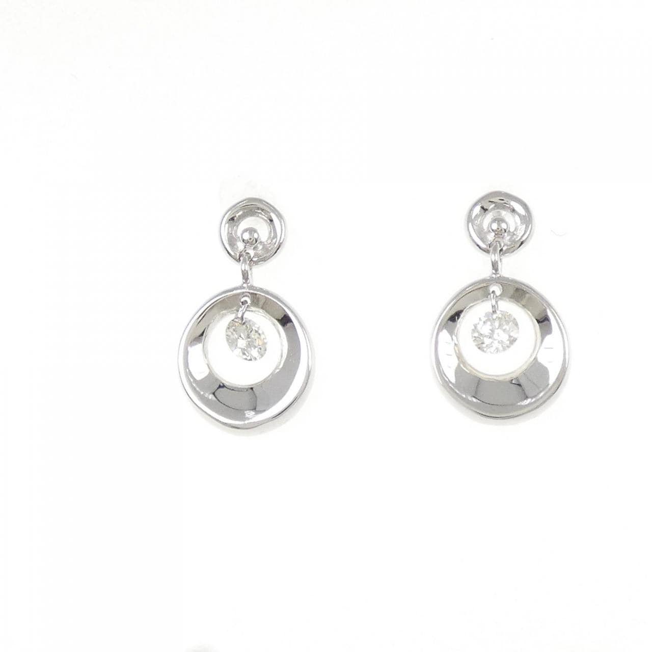 K18WG ダイヤモンド ピアス 0.20CT