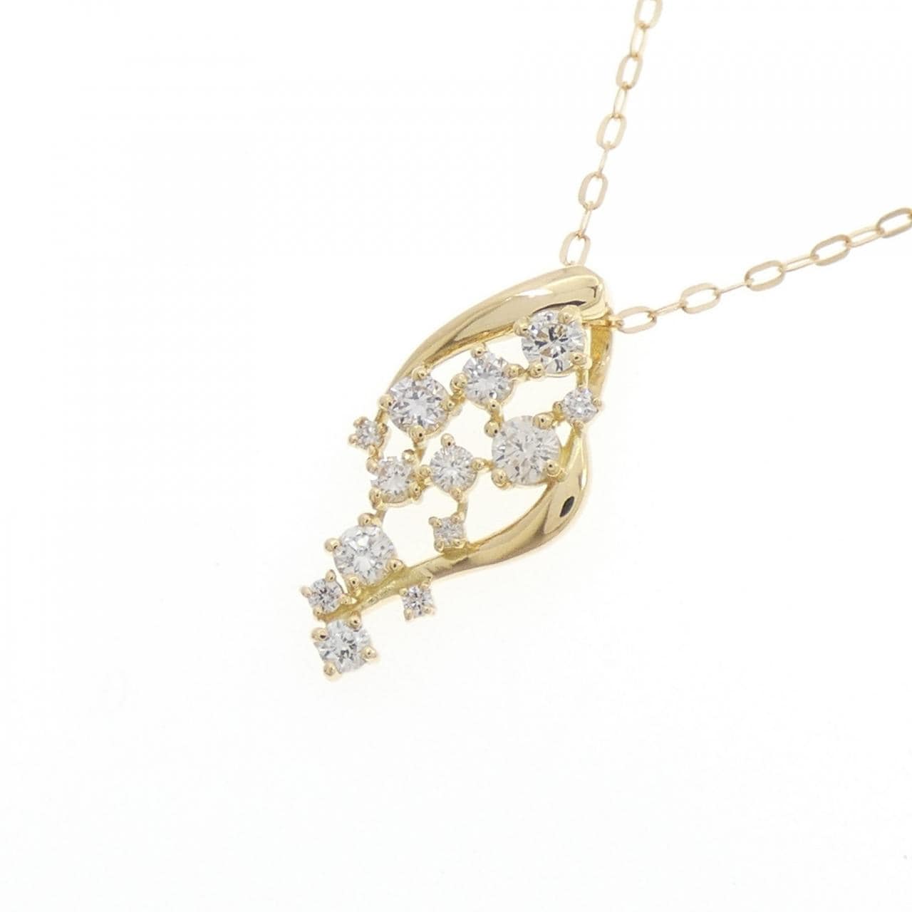 【新品】K18YG ダイヤモンド ネックレス 0.30CT