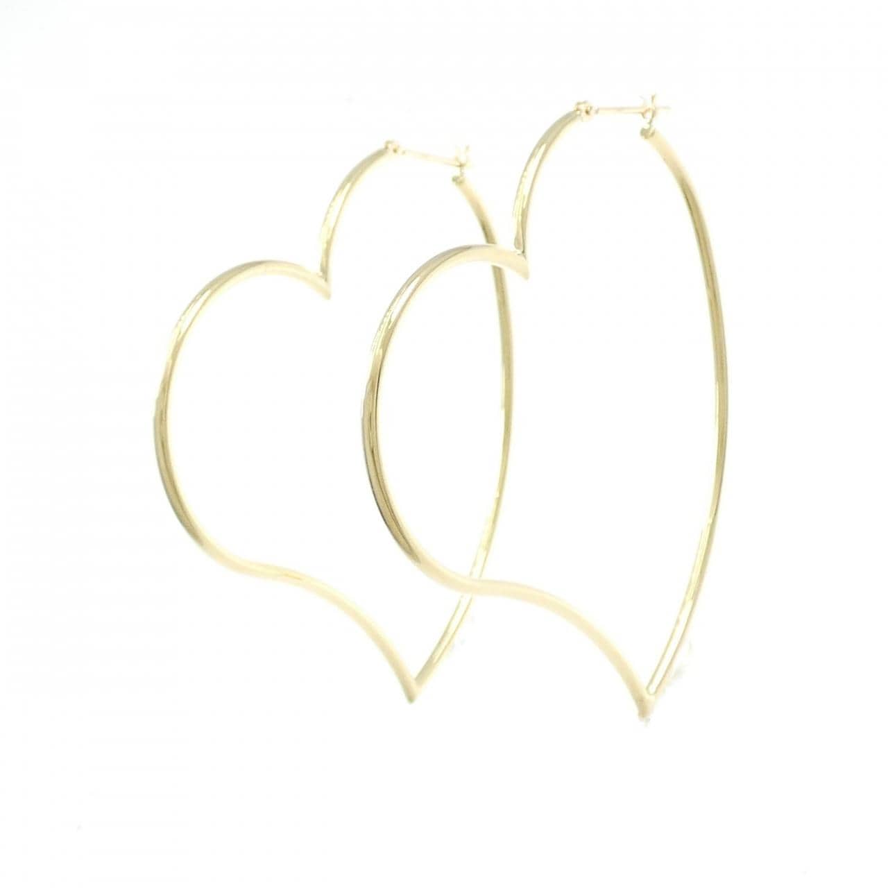 K18YG ハート ピアス