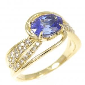 K18YG タンザナイト リング 1.613CT