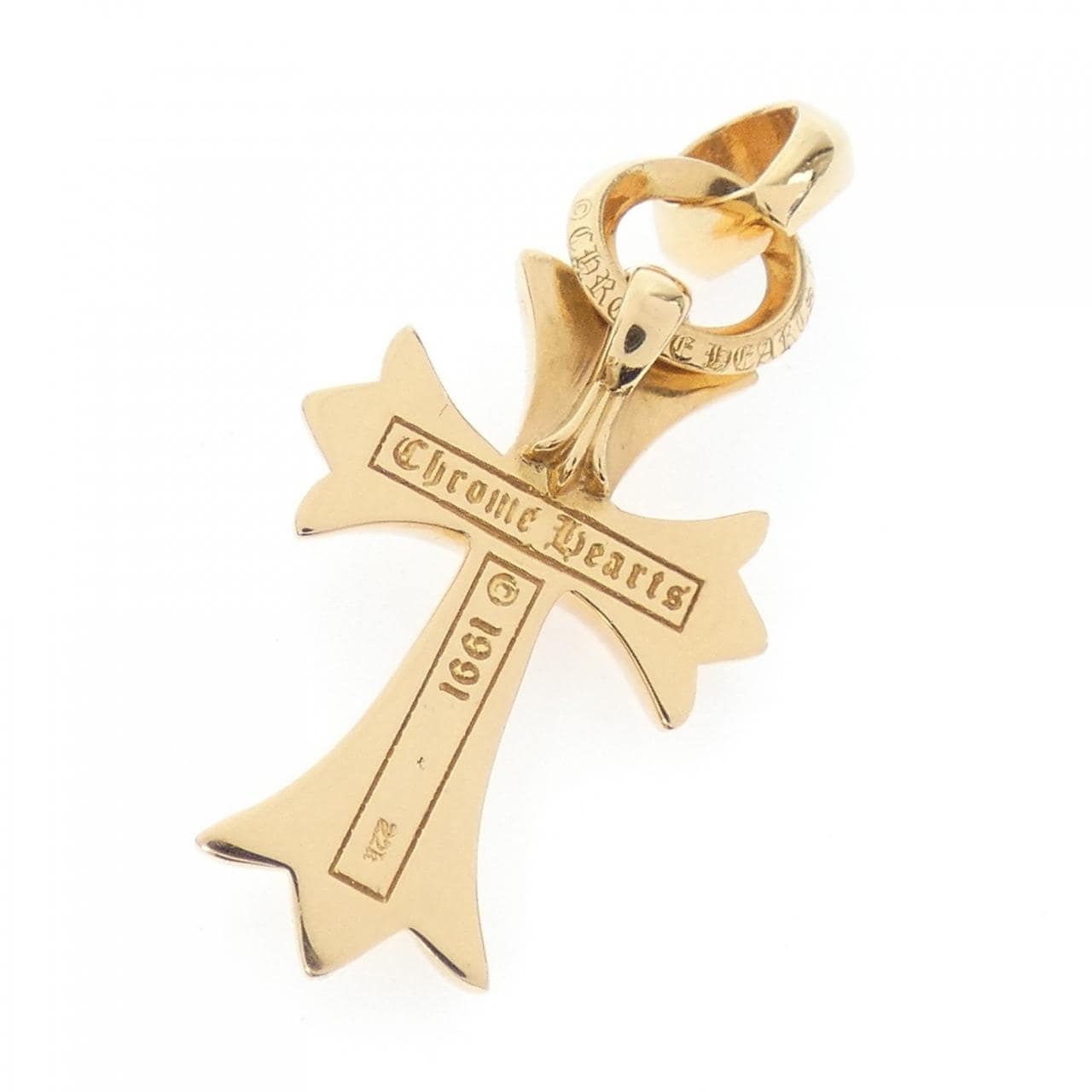 クロムハーツ CHROME HEARTS CH CROSS SML W/ATTACHED BALE 206015018GLDXXX208 ペンダント