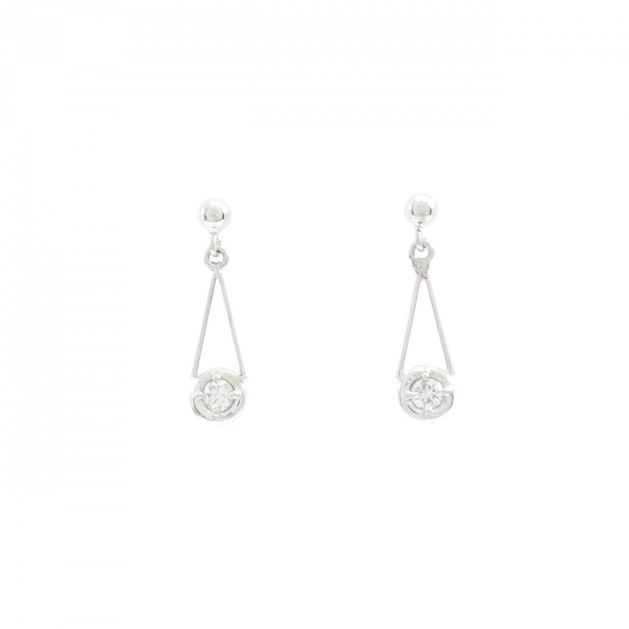 PT900 ダイヤモンド ピアス 0.10CT