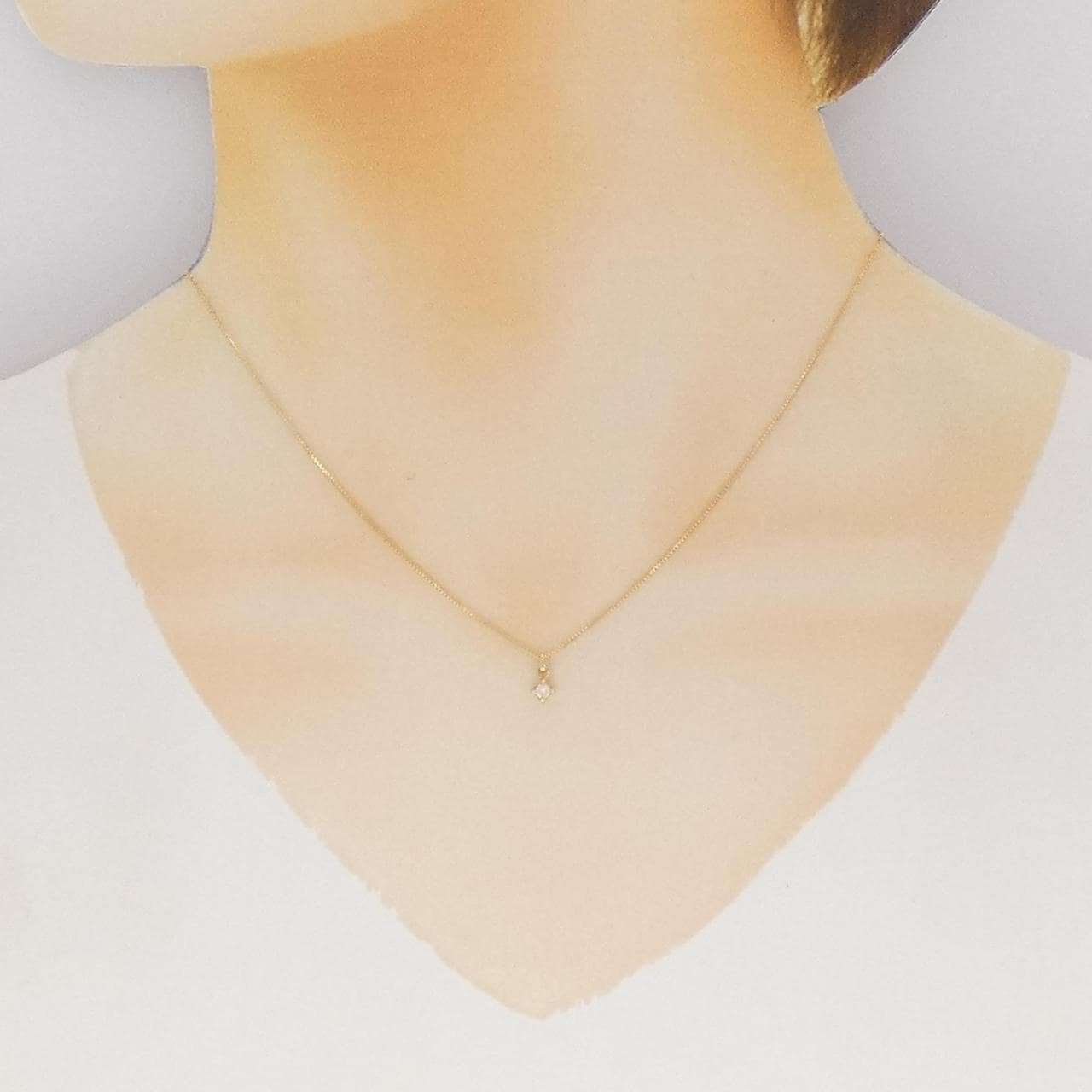 アガット ダイヤモンド ネックレス 0.05CT